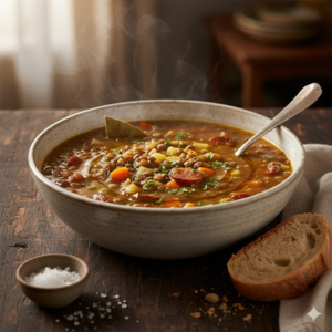 Sopa de Lentejas Fácil y Reconfortante (¡Nutritiva y Deliciosa!)