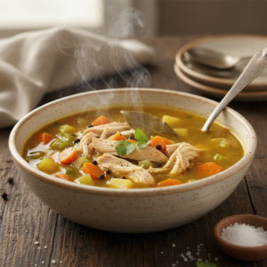 Caldo de Pollo Casero Básico (¡La Base de Todo Sabor!)
