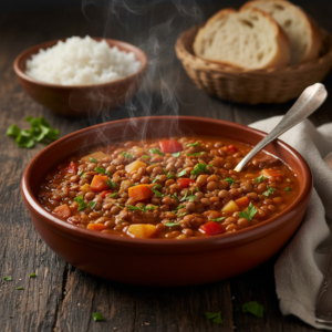 Lentejas Guisadas (Estilo Vegano) ¡Sabor y Nutrición!