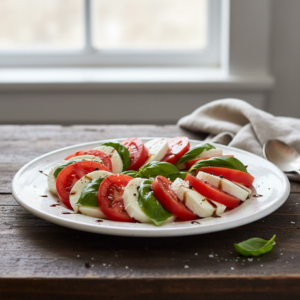 Ensalada Caprese Simple (Tomate y Mozzarella)